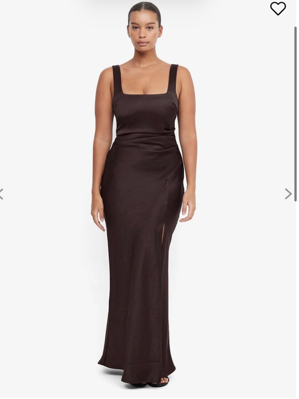 Bec & Bridge Dreamer Square Neck Dress Chocolate Brown